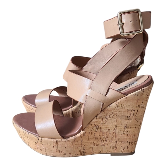STEVE MADDEN | ELINE WEDGES | TAN | SIZE 8 - Picture 5 of 10
